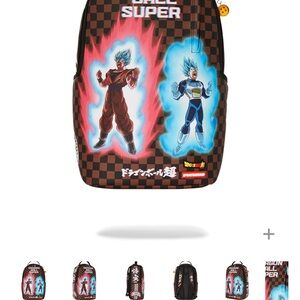 Sprayground Dragon Ball Super Backpack - Black, Red, Blue (FIRM PRICE)
